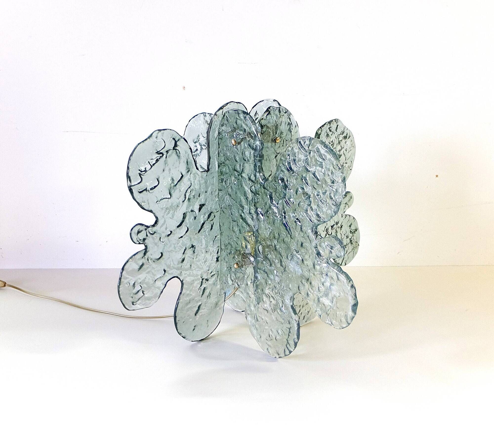 Mazzega thick Murano glass table lamp