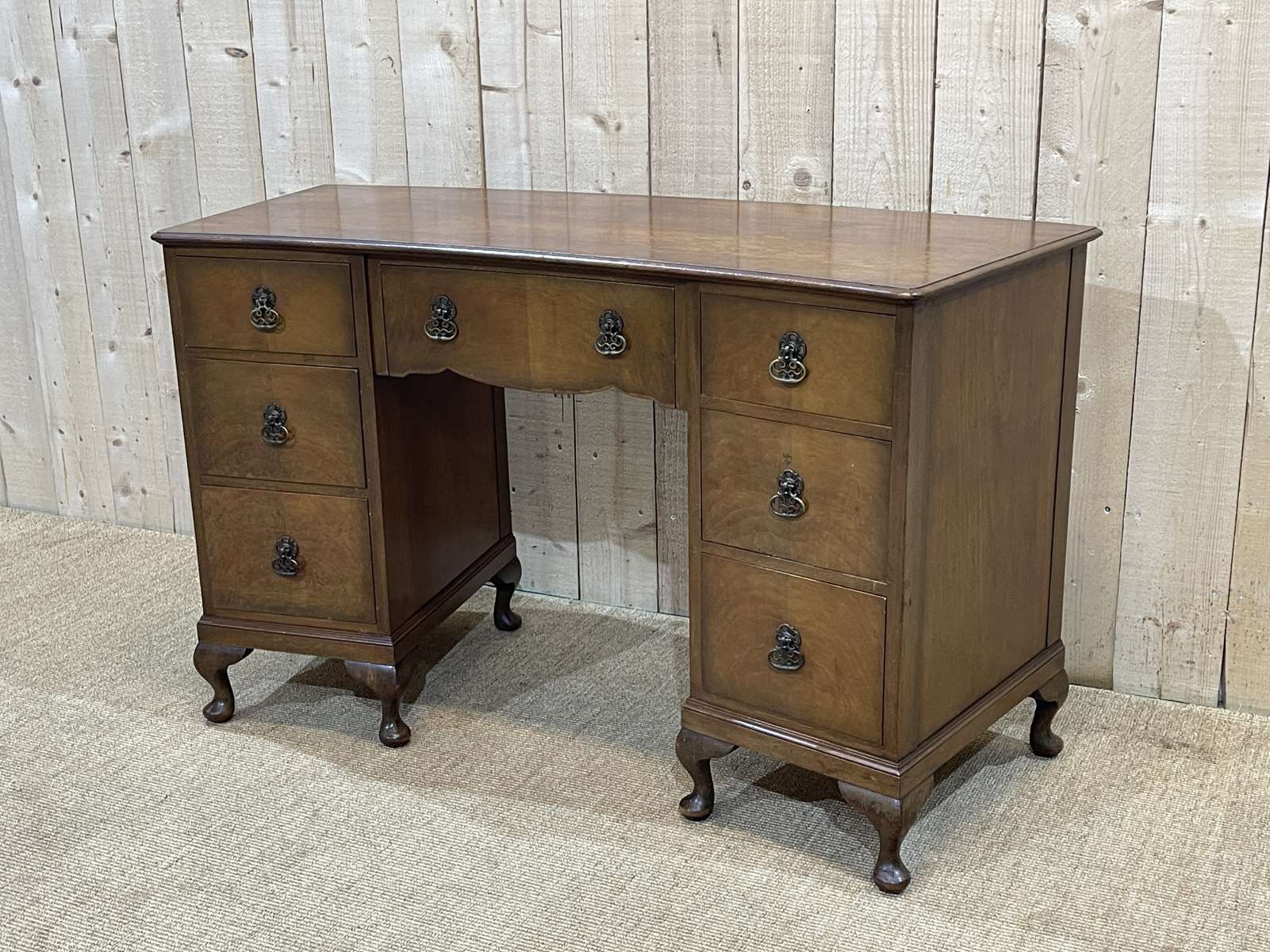 English walnut desk from the 1950s