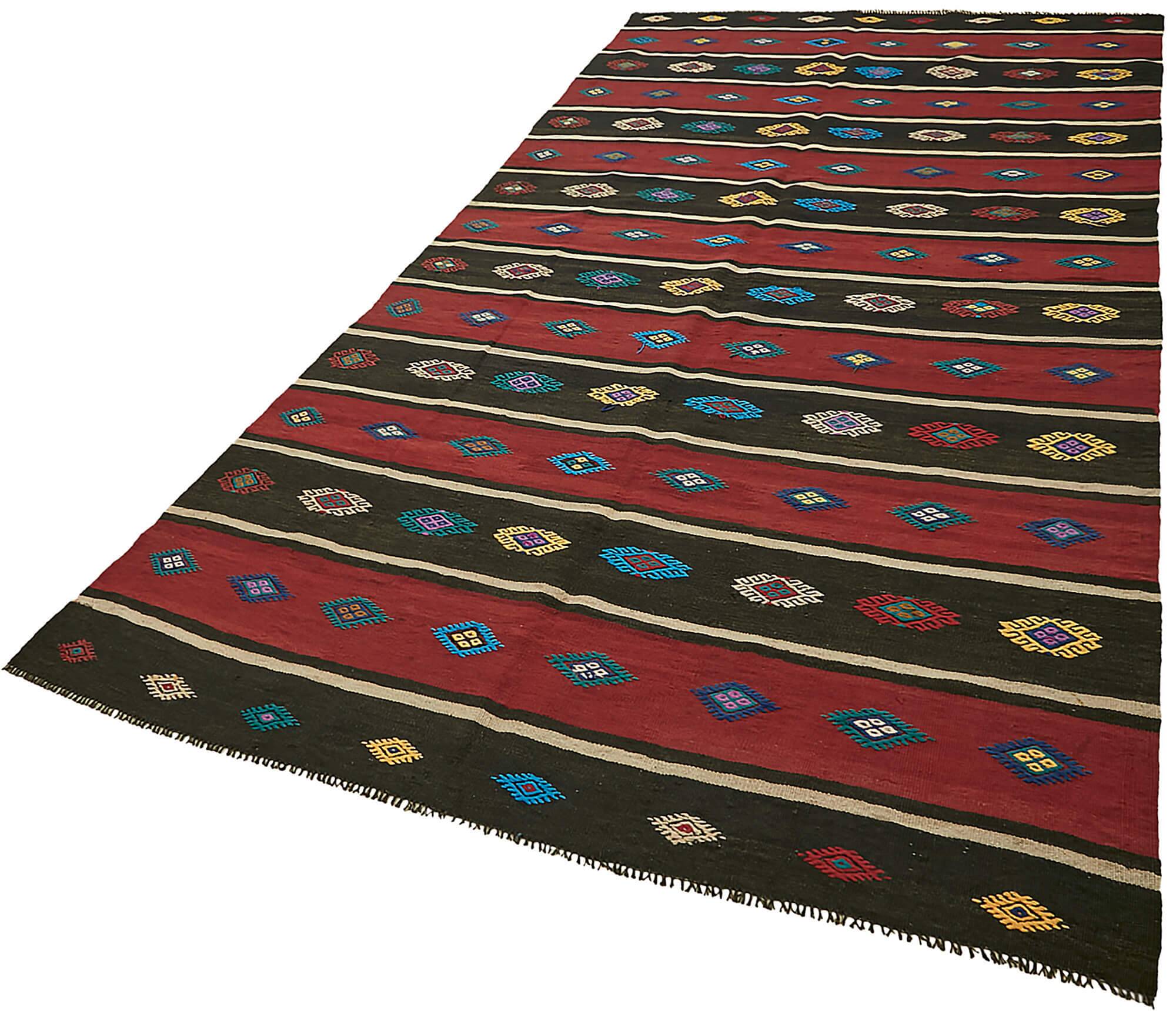 Turkish Handmade Vintage Anatolian Kilim 170 cm x 320 cm