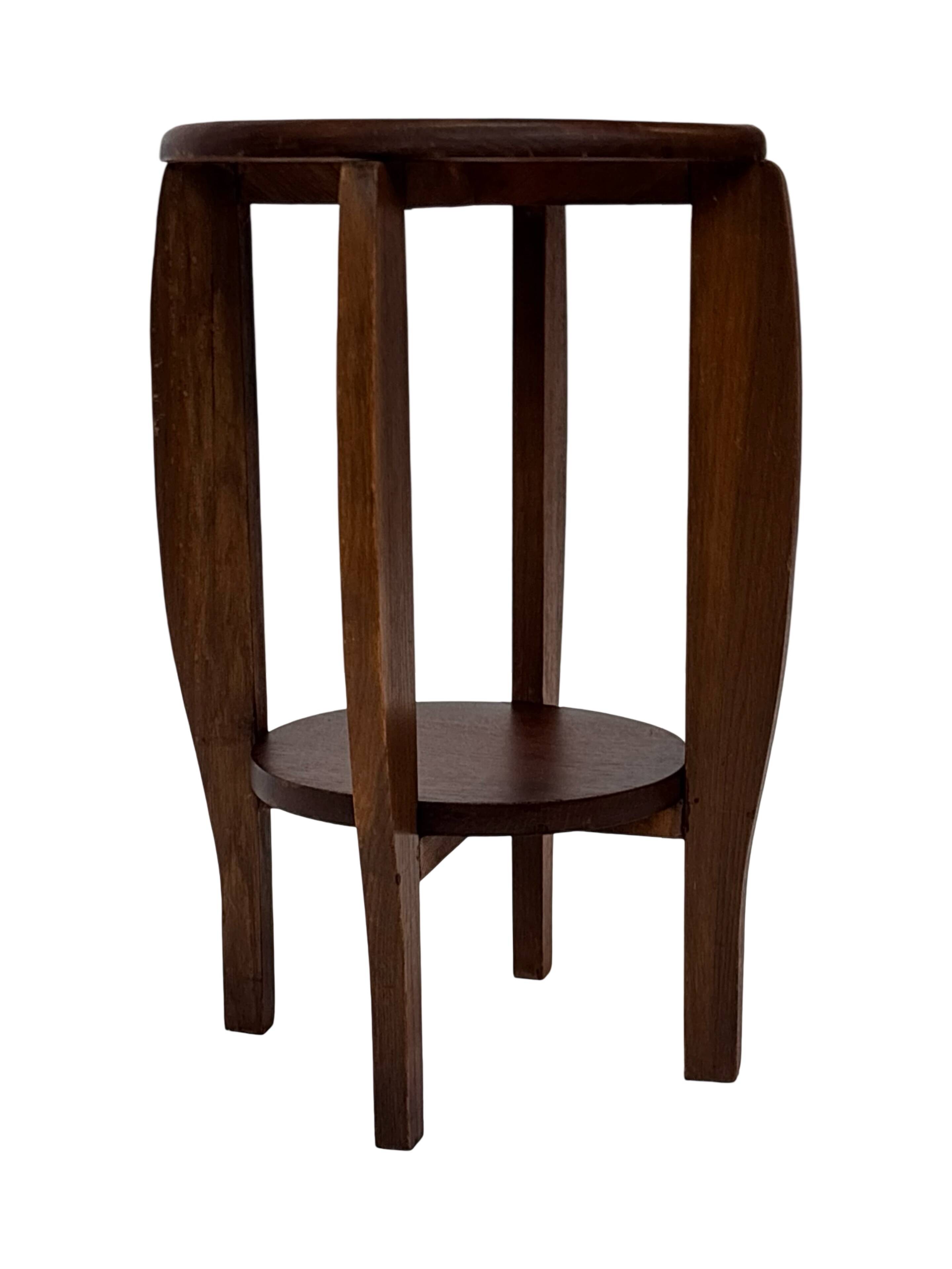 Art Deco Side Table Plant Table Oak 1950s Design