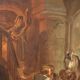 Italian painting signed Mattia Traverso, genre scene