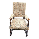 Old Louis XIII style armchair / on casters