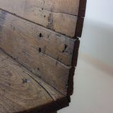 Early 1900s Art Populaire French fermette bench