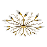 Large Austrian Brass Chandelier by Rupert Nikoll