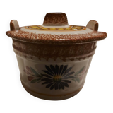 Quimper earthenware butter dish signed Henriot