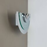 mirror glass post modern wall light by Hustadt Leuchten, 1980s