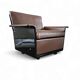2 x Black shell & brown leather 620 chair programme lounge chair by Dieter Rams for Vitsoe, 1980s, top condition