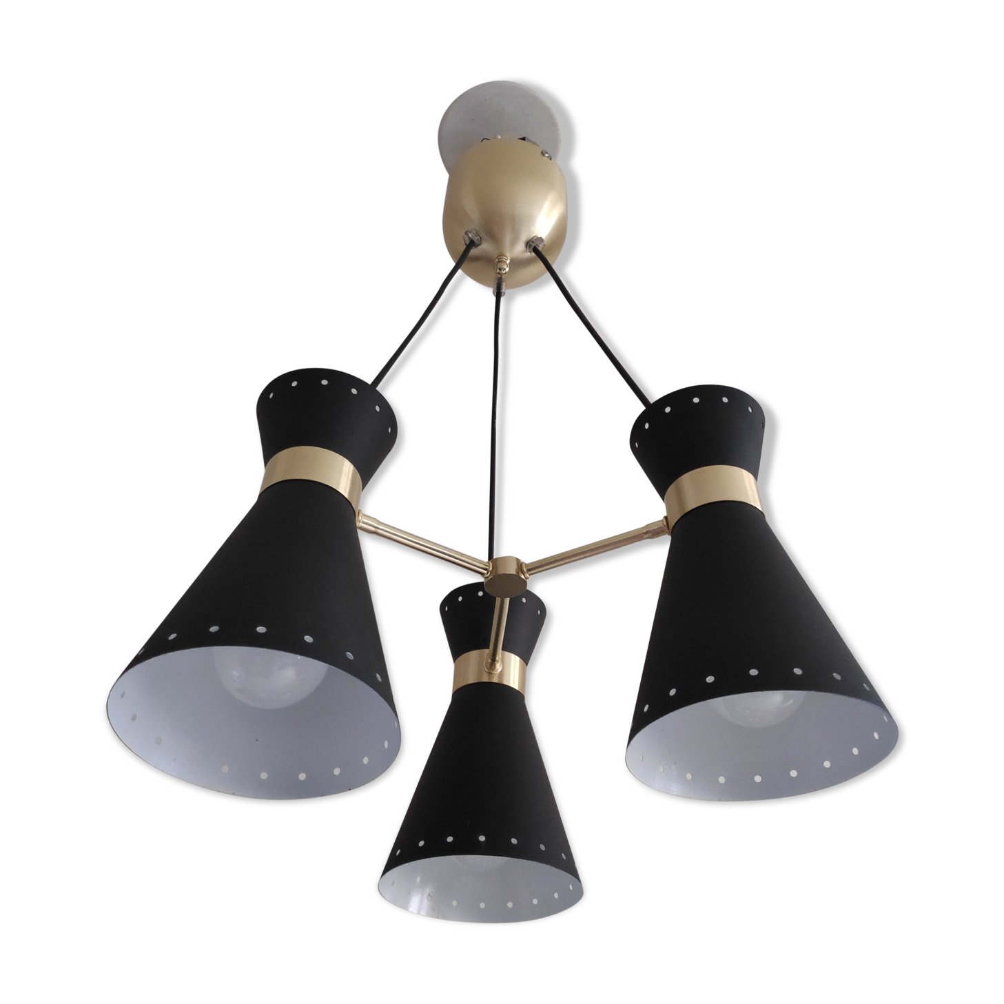 Chandelier 3 diabolos style of 1950