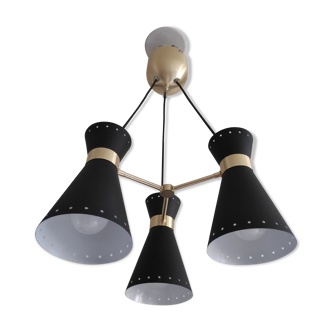Chandelier 3 diabolos style of 1950