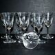 Set of 8 cerdagne wine glasses in cut crystal from saint louis h13cm