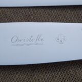 12 entremets Christofle  knives silver metal stainless steel blade model Vendome