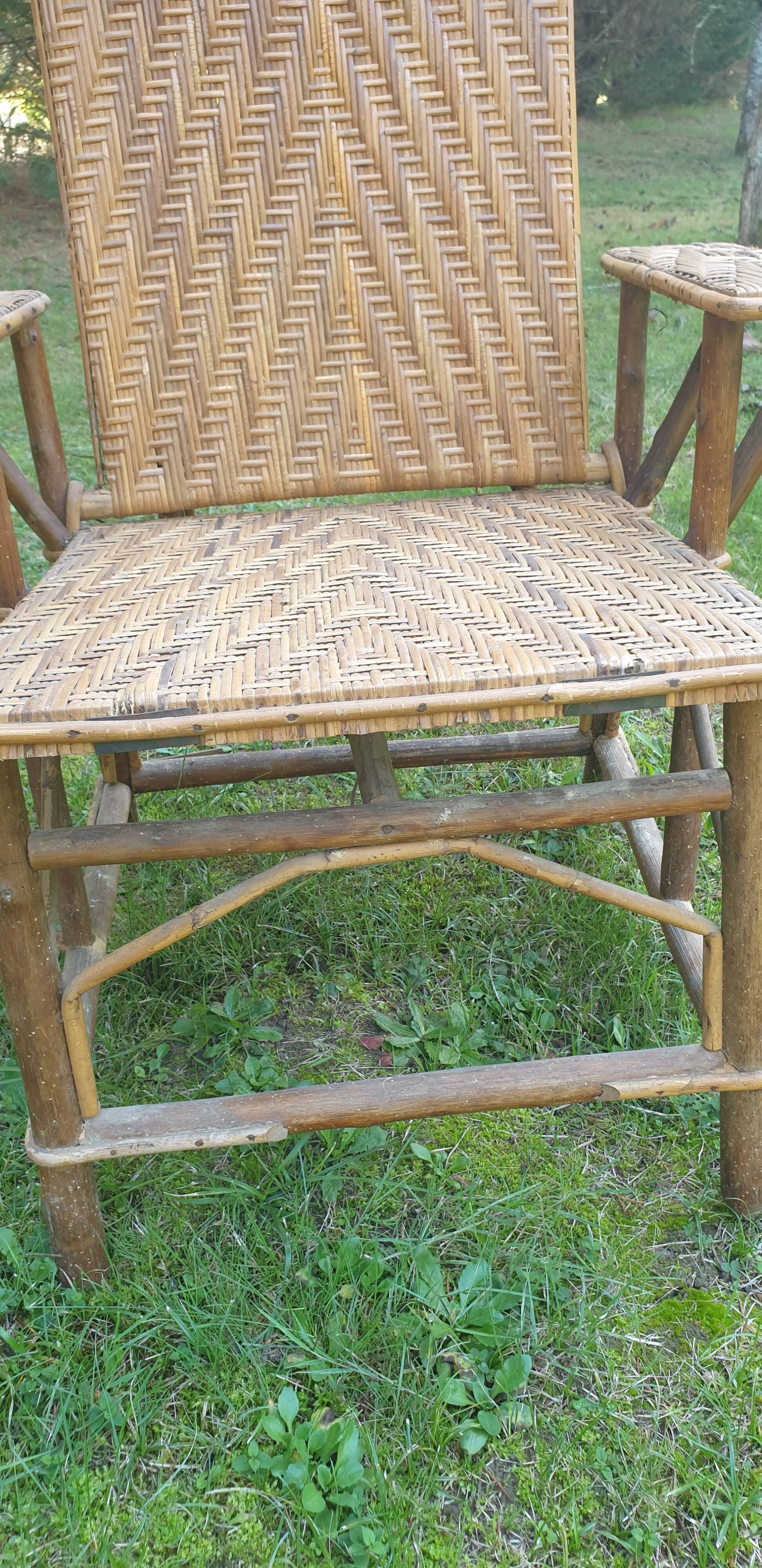 Rattan armchair
