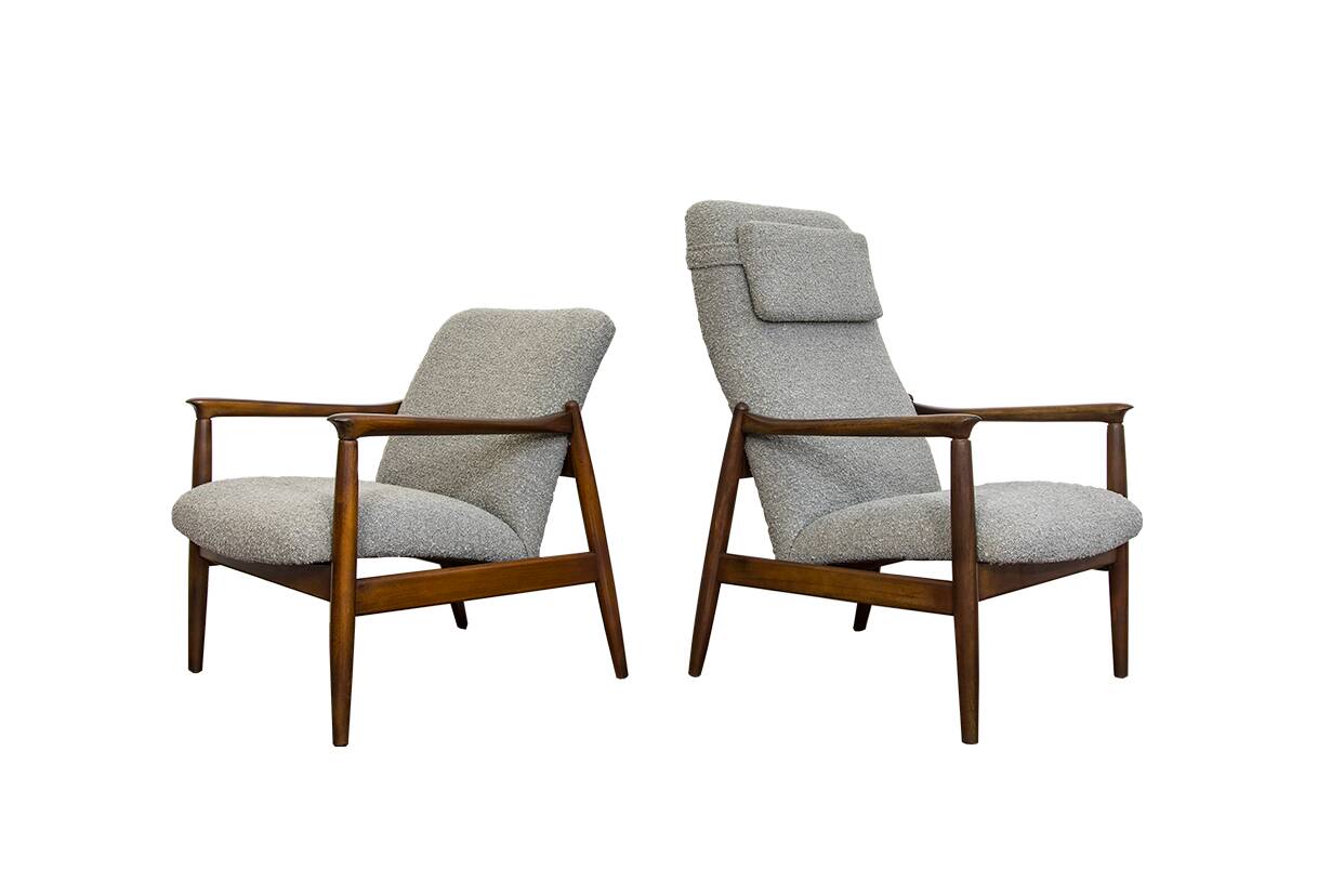 Pair Of Mid Century Restored Armchairs Gfm 64 by Edmun Homa, 1960s