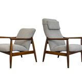 Pair Of Mid Century Restored Armchairs Gfm 64 by Edmun Homa, 1960s