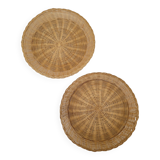 Set of 2 rattan baskets