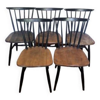 Scandinavian chairs from the 60s (set of 5)