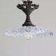 Ceiling lamp suspension crystal and bronze lamp luminaire glass flower