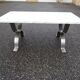 Coffee table in marble and vintage steel design from the 70s