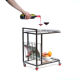 Desserte en métal et fumé verre Tchécoslovaquie des années 1970