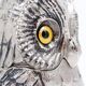 Vintage Silver Plastic Owl Ice Bucket - 1970's