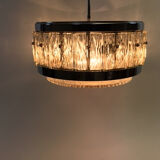 Danish drum shaped pressed glass