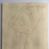 Framed printing process after a drawing by Auguste RODIN, Danseuse (1900)
