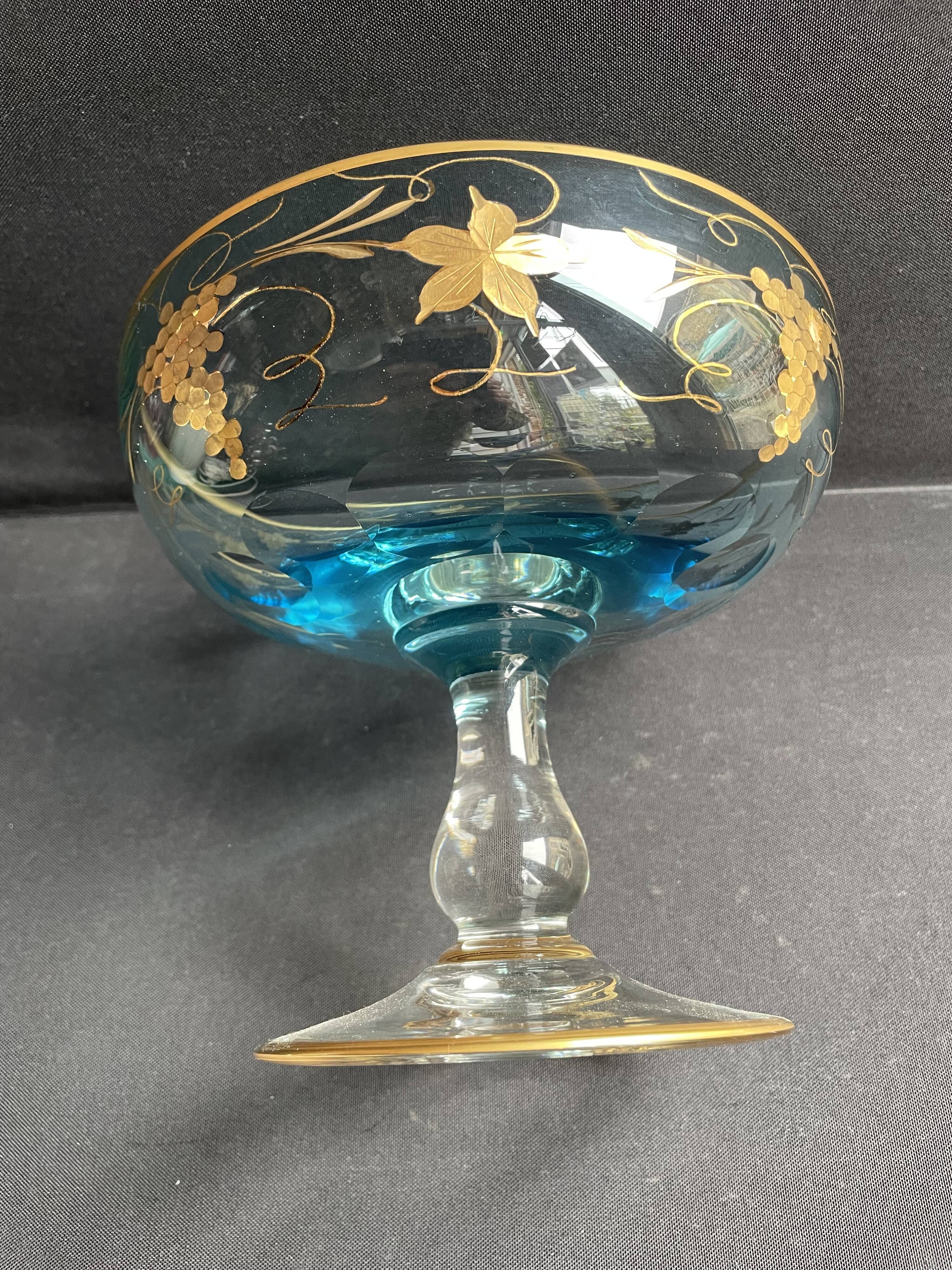 Large crystal bowl signed De Wan - Verrerie de Torino