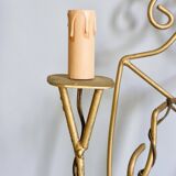 Gold wrought iron wall lights