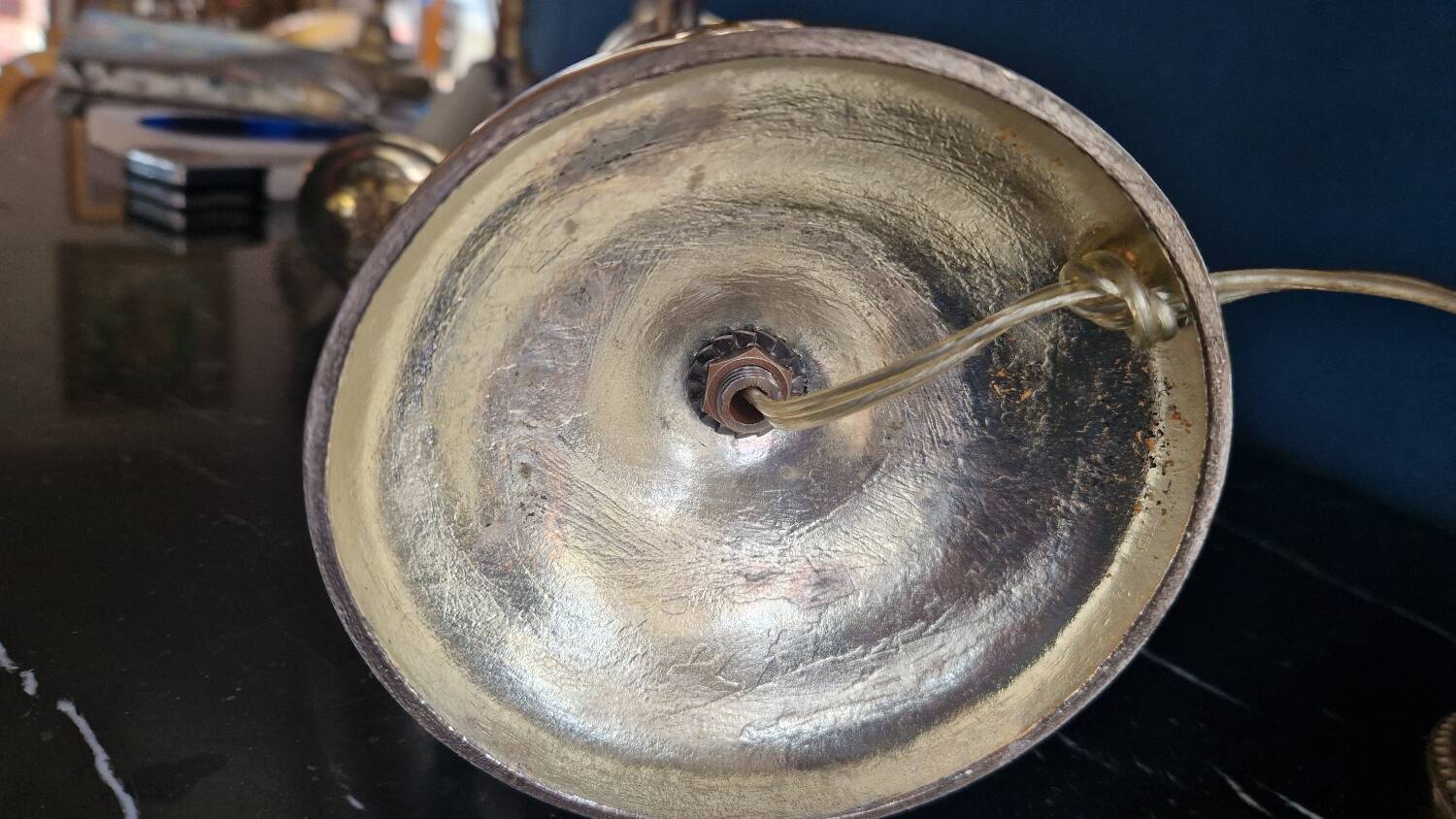 Paire de chandelier en métal argenté