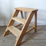 Step ladder 3 steps in solid wood