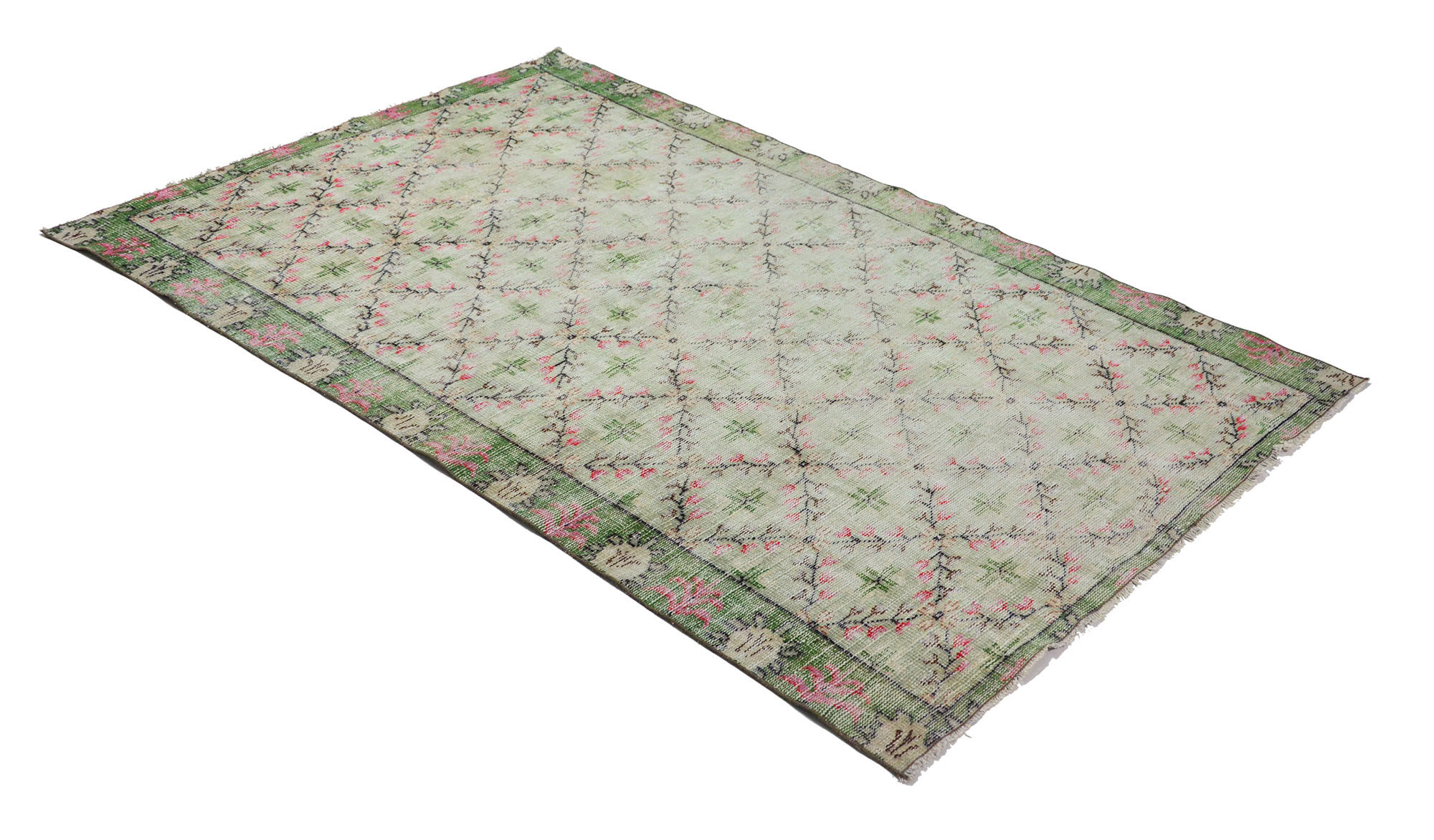 Anatolian handmade vintage rug 243 cm x 154 cm