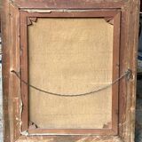 H.J. van Wijngaarden (1906–1986). Antique still life with poppies in a beautiful baguette frame.