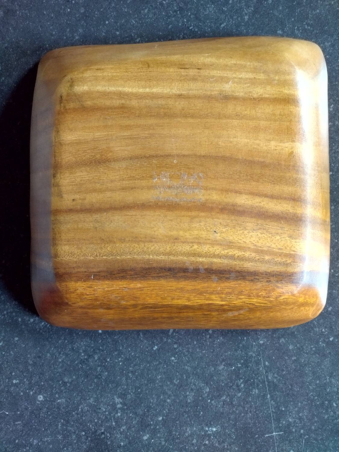 Vide poche plat apéritif bois