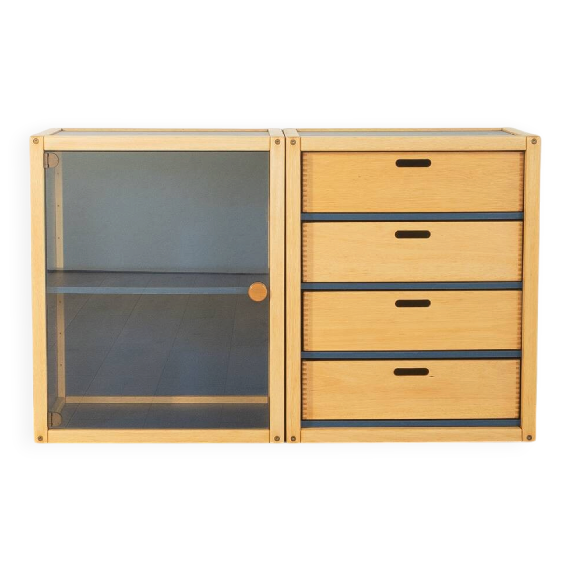 Two-piece modular profile system from the 1970s by Flötotto