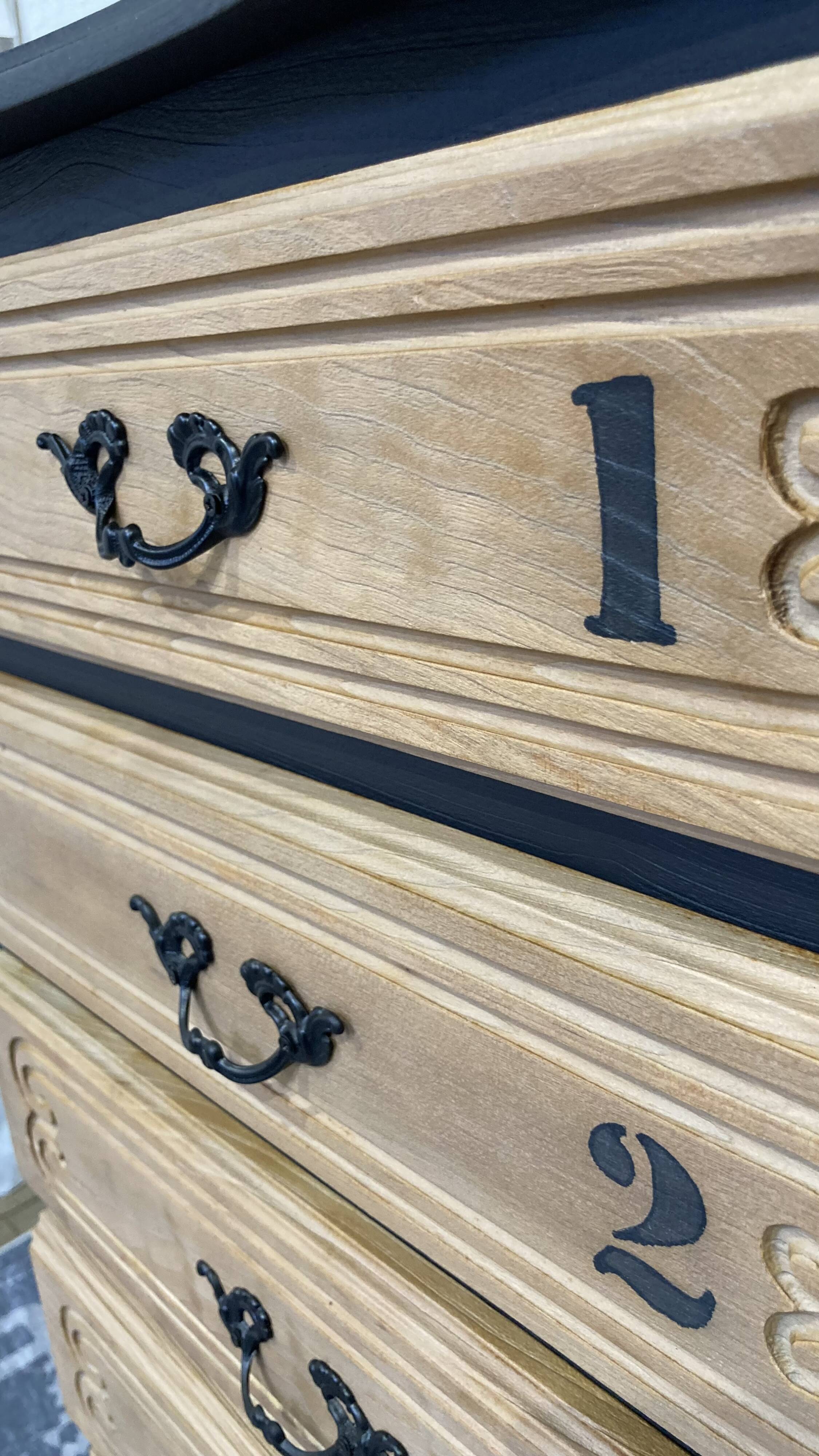 Refurbished wooden chest of drawers