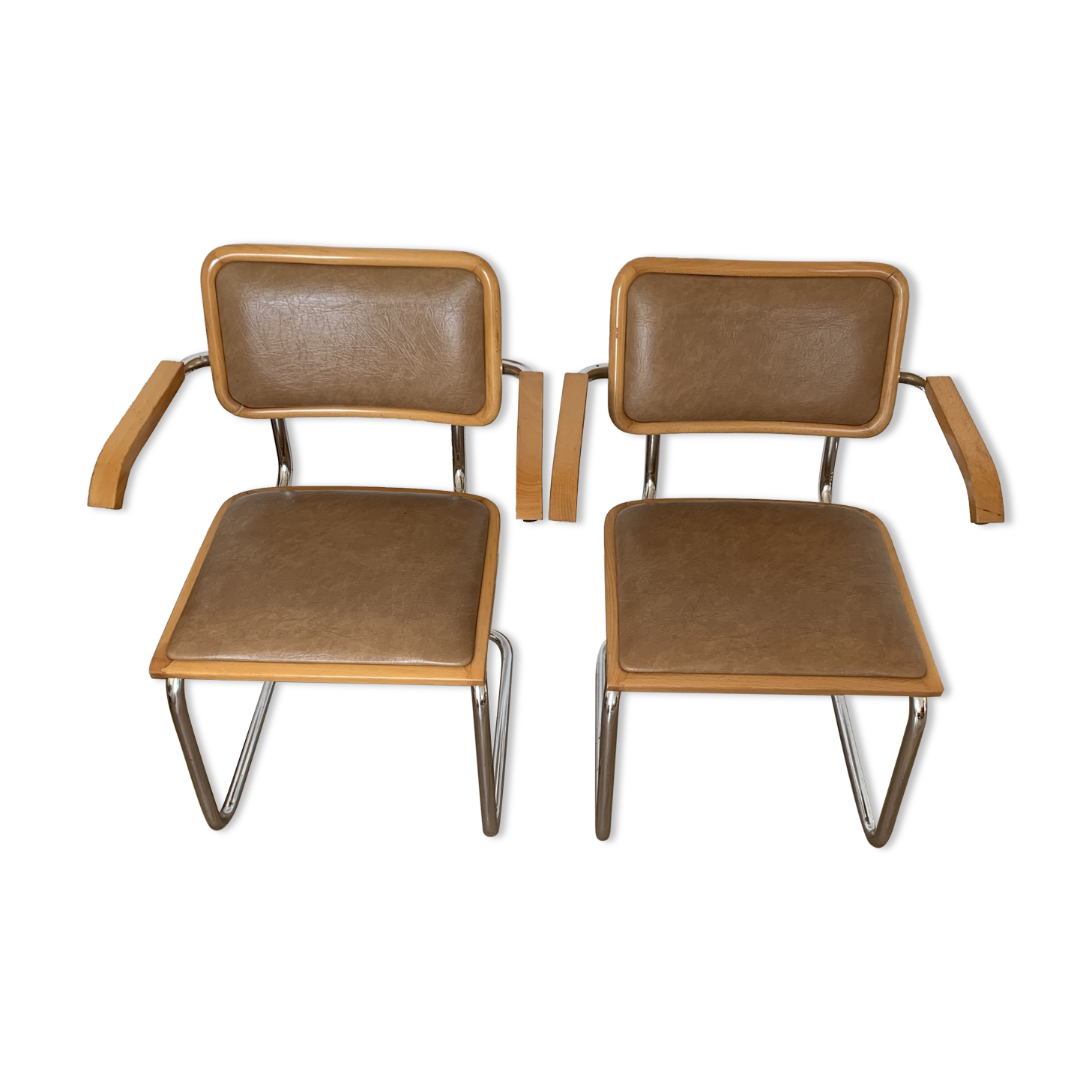 Pair of armchairs B64 by Marcel Breuer