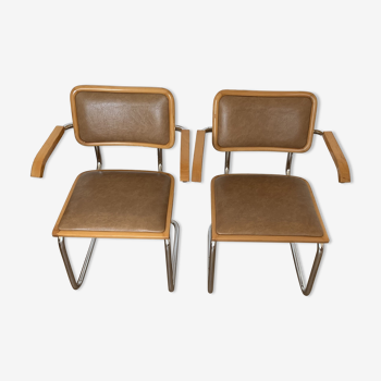 Pair of armchairs B64 by Marcel Breuer