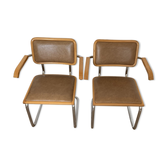 Pair of armchairs B64 by Marcel Breuer