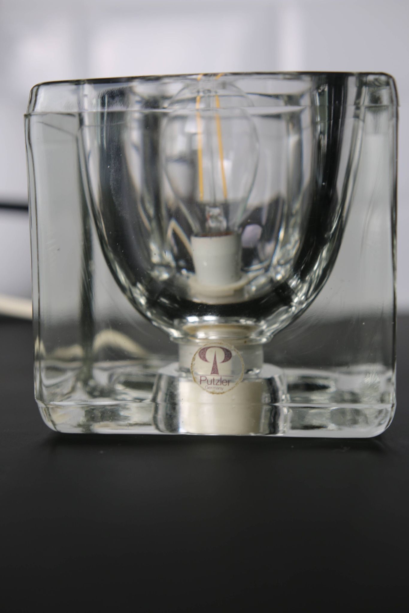 Lampe en verre Ice Cube par Putzler circa 1970