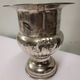Antique champagne bucket in silver metal medicis shape