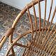 Trio de fauteuils rotin vintage