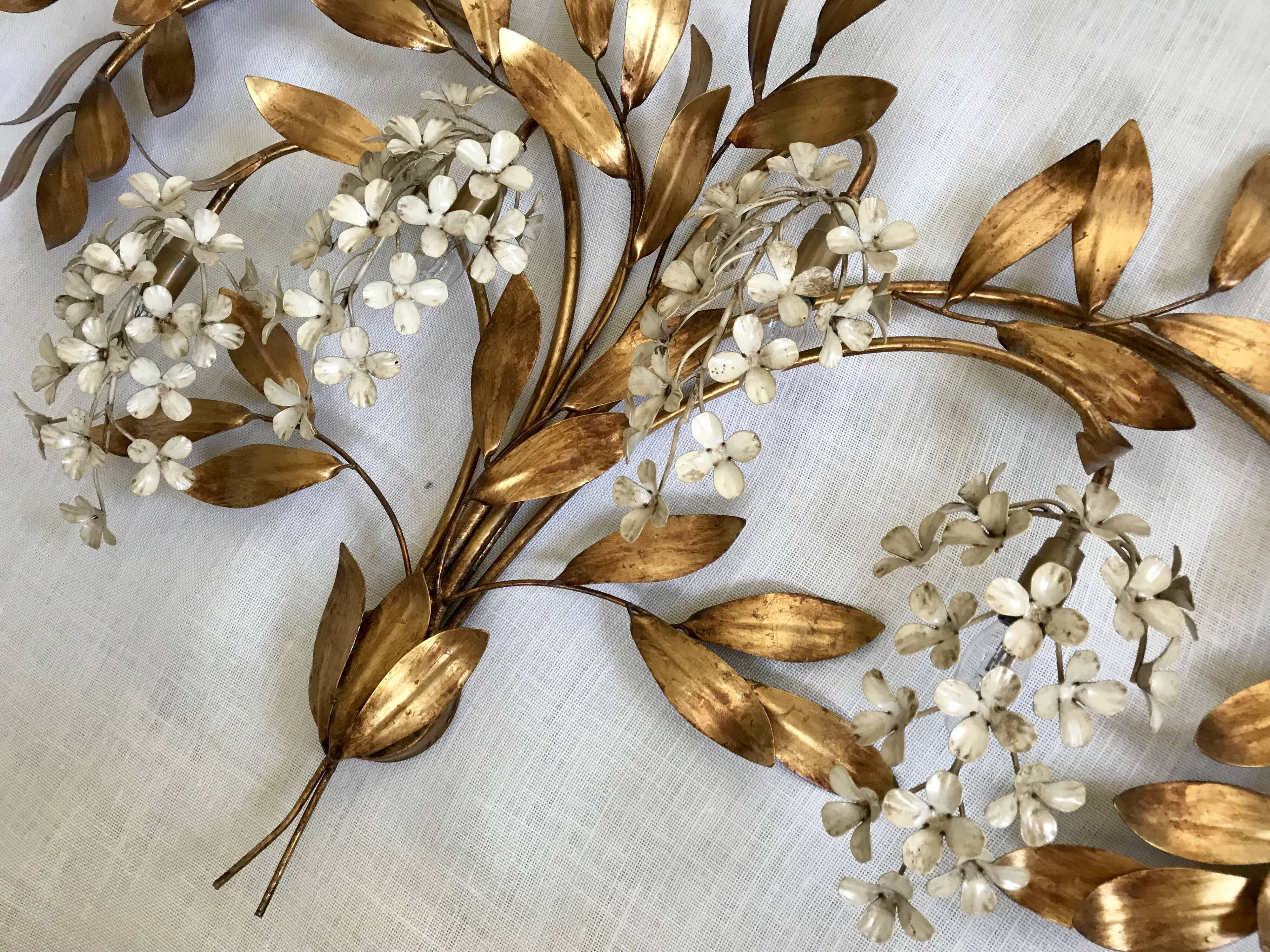 Hans Kögl floral wall lamp years 70