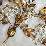 Hans Kögl floral wall lamp years 70