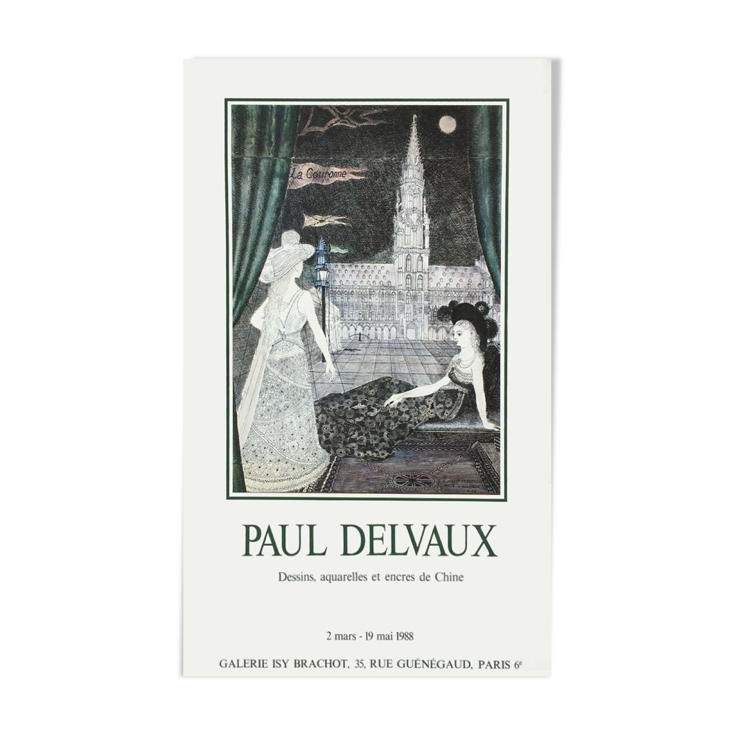 Paul Delvaux poster 1988