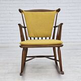 1960-70s, Danish design by Farstrup Stolefabrik, reupholstered rocking chair.