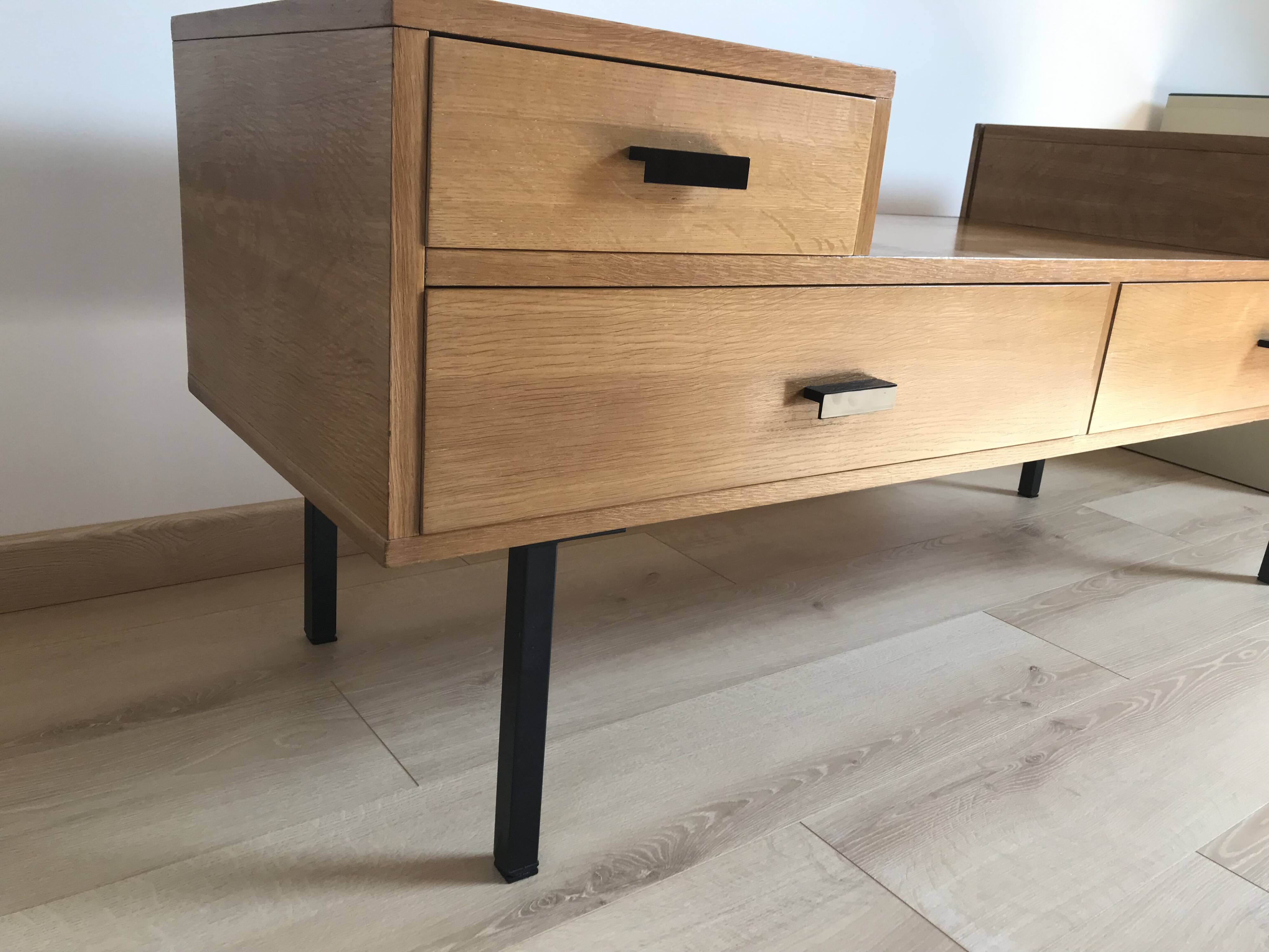 Vintage 1960s dressing table with long drawers