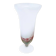 Trumpet vase on a stand in blown glass.