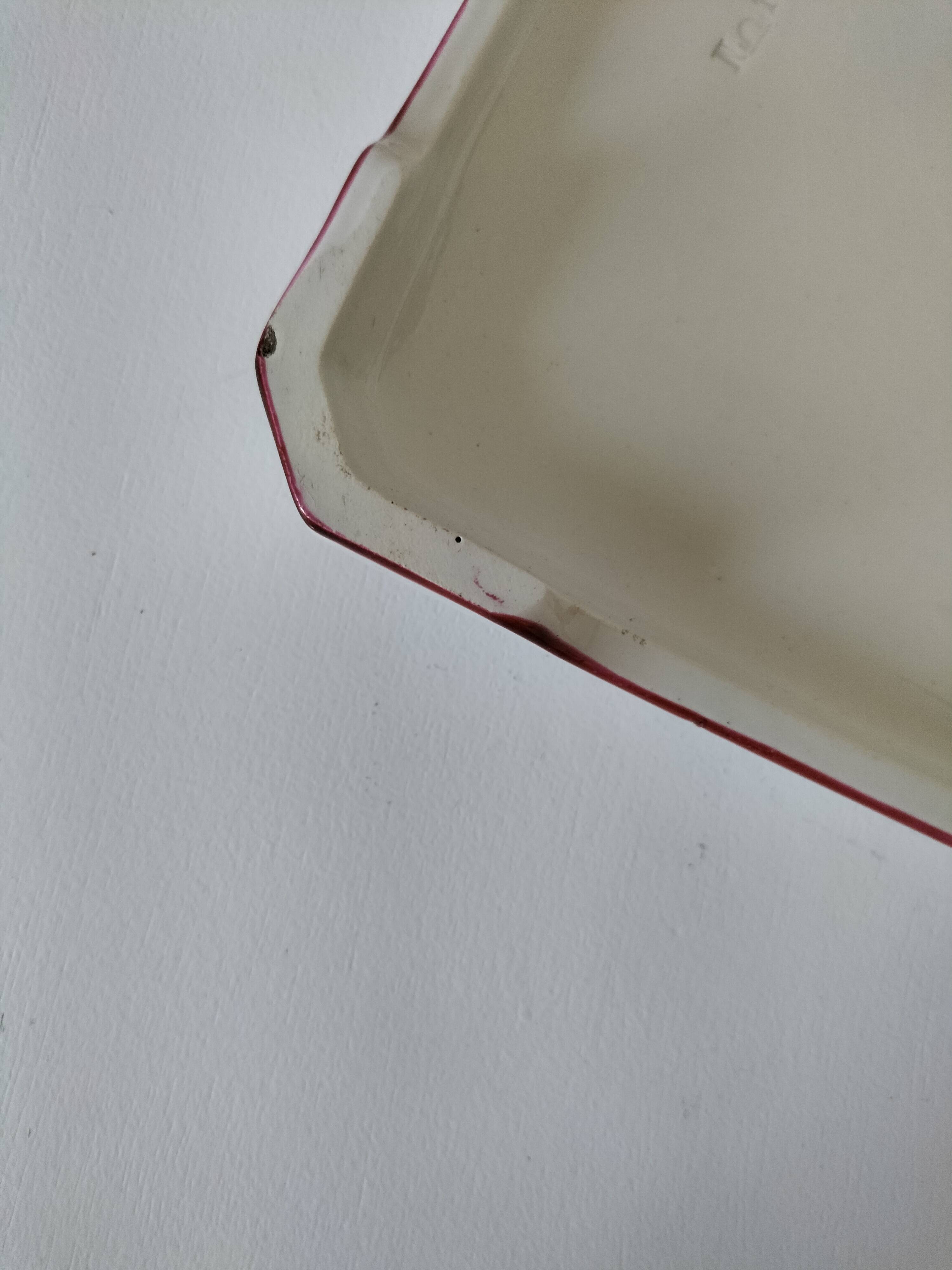 Antique KG Lunéville trivet – Hand-decorated floral design