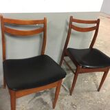 Pair of exotic wooden scandinavian chairs