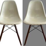 Set of 6 original Eames DSW chairs by Herman Miller